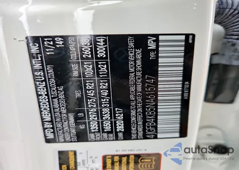 2022 Mercedes-Benz Gle 350 4Matic из США, поврежденный, VIN 4JGFB4KB5NA615747